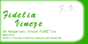 fidelia vincze business card